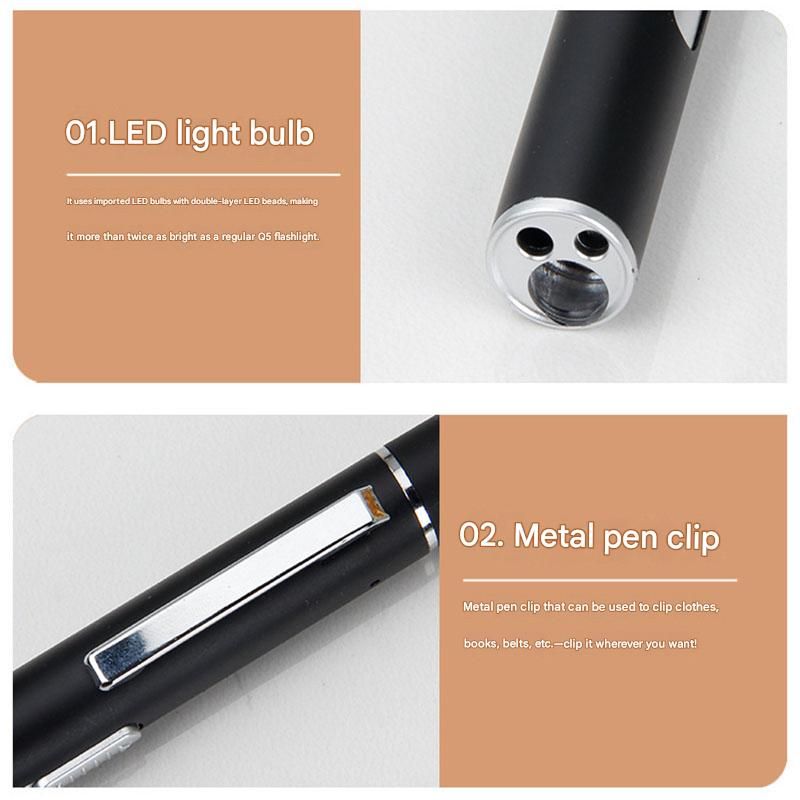 Grey Metal Laser Cat Toy Pen Set - 2 Piece USB Rechargeable 3-in-1 Laser Pointer with UV Light and LED Torch in Gift Tin Box - view 4
