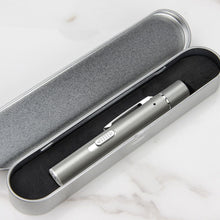 Grey and black Metal Laser Cat Toy Pen Set - 2 Piece USB Rechargeable 3-in-1 Laser Pointer with UV Light and LED Torch in Gift Tin Box - view 2