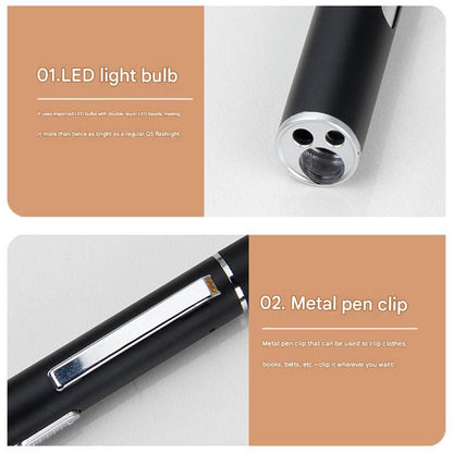 Grey and black Metal Laser Cat Toy Pen Set - 2 Piece USB Rechargeable 3-in-1 Laser Pointer with UV Light and LED Torch in Gift Tin Box - view 5