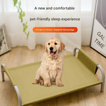 Green Raised Pet Bed for Medium Dogs Cats Elevated Breathable Dog Cot Washable Anti-Moisture Pet Cot 50x40x20cm - view 2