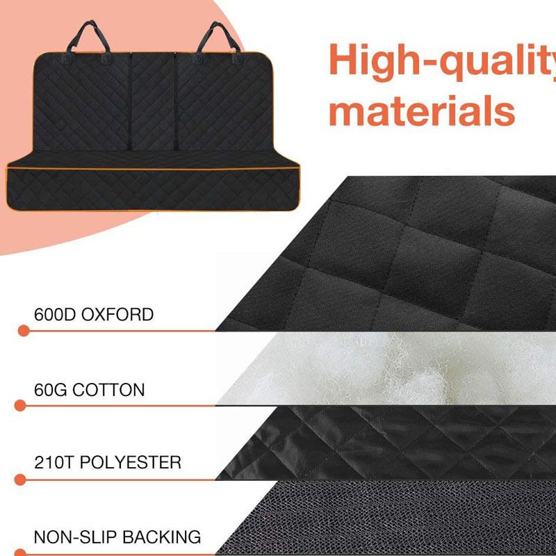 Car Rear Seat Pet Protector Mat Waterproof Dog Cat Back Seat Cover Black - view 4