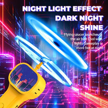 Green LED Light Up Flying Disc Cat Toy Interactive UFO Launcher with Replacement Discs - view 2