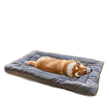 Grey Large Plush Dog Bed - Extra Thick Winter Warmth, Machine Washable & Non-Slip Pet Mat for Large Dogs (120cm)
