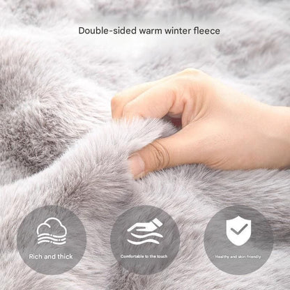 Grey Large Plush Dog Bed - Extra Thick Winter Warmth, Machine Washable & Non-Slip Pet Mat for Large Dogs (120cm) - view 3