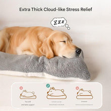 Grey Large Plush Dog Bed - Extra Thick Winter Warmth, Machine Washable & Non-Slip Pet Mat for Large Dogs (90cm) - view 2