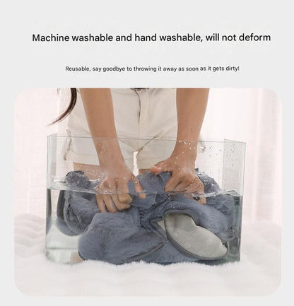 Grey Large Plush Dog Bed - Extra Thick Winter Warmth, Machine Washable & Non-Slip Pet Mat for Large Dogs (90cm) - view 5