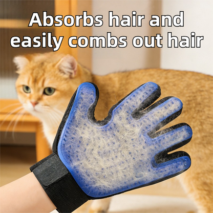 2PCS Black Blue Pet Grooming Spray Glove with White & Black Detachable Typec Mister - TPR Soft Deshedding & Massage Brush Glove for Cats and Dogs, Anti Static Spray to Reduce Flying Fur and Easy to Clean - view 4