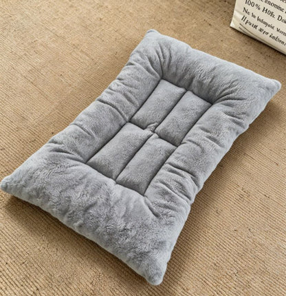 90 x 45CM Large Plush Pet Bed Mat for Dogs & Cats – Light Grey Double-Sided Soft Cushion, Breathable Moisture-Resistant Sleeping Pad for Small, Medium & Large Pets - view 4