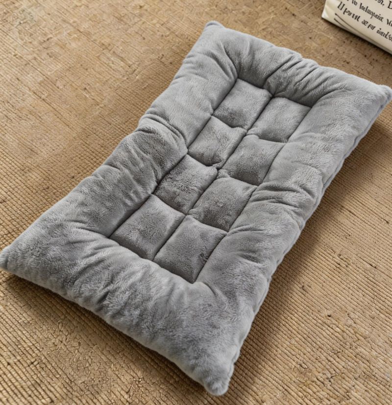 60 x 120CM Large Plush Pet Bed Mat for Dogs & Cats – Light Grey Double-Sided Soft Cushion, Breathable Moisture-Resistant Sleeping Pad for Small, Medium & Large Pets - view 2