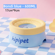 Bondi Blue 600ML Large No Spill Slow Water Dog Bowl, Pet Water Feeder with Floating Disk - Anti Wet Mouth and Cleaner Drinking, Food Grade PP & TPR, Fully Removable & Easy Clean