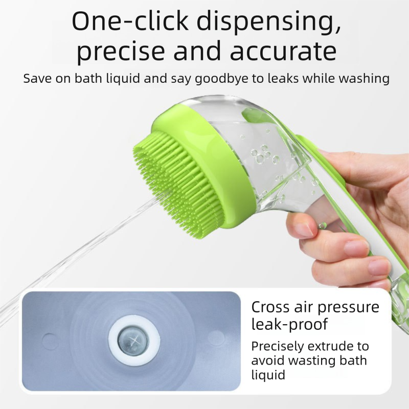 2-Piece Pet Cleaning Set - Blue Silicone Bath Brush with Liquid Dispenser and Grey 40x80cm Microfiber Drying Towel, Cleaning Leak-Proof Massage Scrubber for Dogs and Cats - view 4