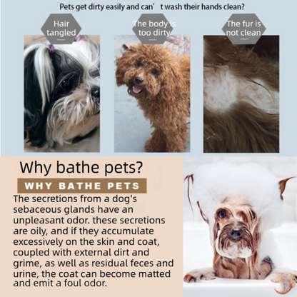 Blue Pet Bath Massage Brush Soft TPR Grooming Brush for Dogs and Cats Adjustable Hand Strap Deshedding Scrubber - view 5