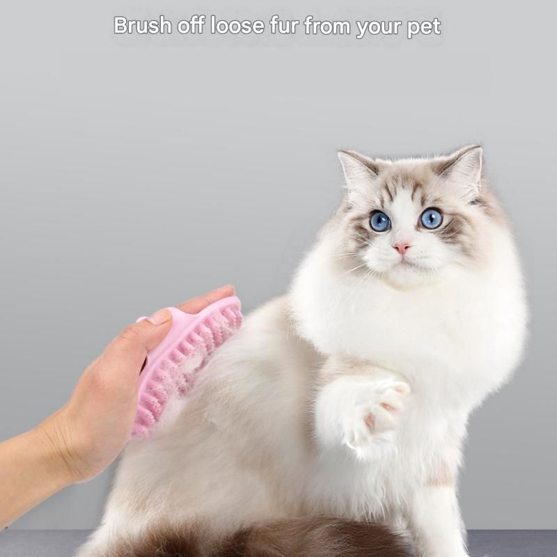 Blue Pet Bath Massage Brush Soft TPR Grooming Brush for Dogs and Cats Adjustable Hand Strap Deshedding Scrubber - view 7