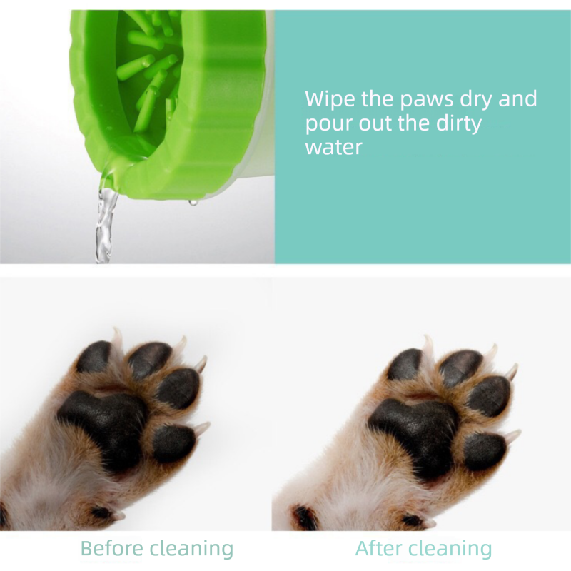 Blue big size Pet Paw Cleaner Cup Portable Dog Paw Washer with Soft Silicone Bristles TPR Silicone Cleaning Cup for Muddy Paws Dogs and Cats - view 9