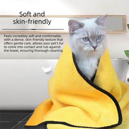 3-piece Dog Rainy Day Care Set with Yellow S size Waterproof Raincoat, 30x30cm Paw Towel and 70x140cm Pet Bath Towel, Quick-Dry Pet Rain Protection Kit for Small and Medium Dogs - view 8