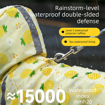 3-piece Dog Rainy Day Care Set with Yellow L size Waterproof Raincoat, 30x30cm Paw Towel and 70x140cm Pet Bath Towel, Quick-Dry Pet Rain Protection Kit for Small and Medium Dogs - view 4