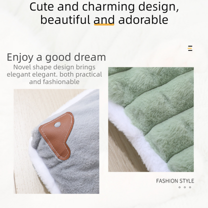 Green L size Luxury Plush Pet Sleeping Mat, Thickened Warm Pet Bed Cushion for Dogs and Cats, Soft Fabric Pet Sofa Pad with Non-Slip Waterproof Base - view 3