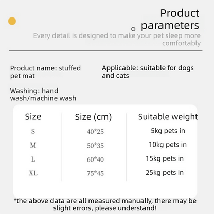 Brown XL size Luxury Plush Pet Sleeping Mat, Thickened Warm Pet Bed Cushion for Dogs and Cats, Soft Fabric Pet Sofa Pad with Non-Slip Waterproof Base - view 10