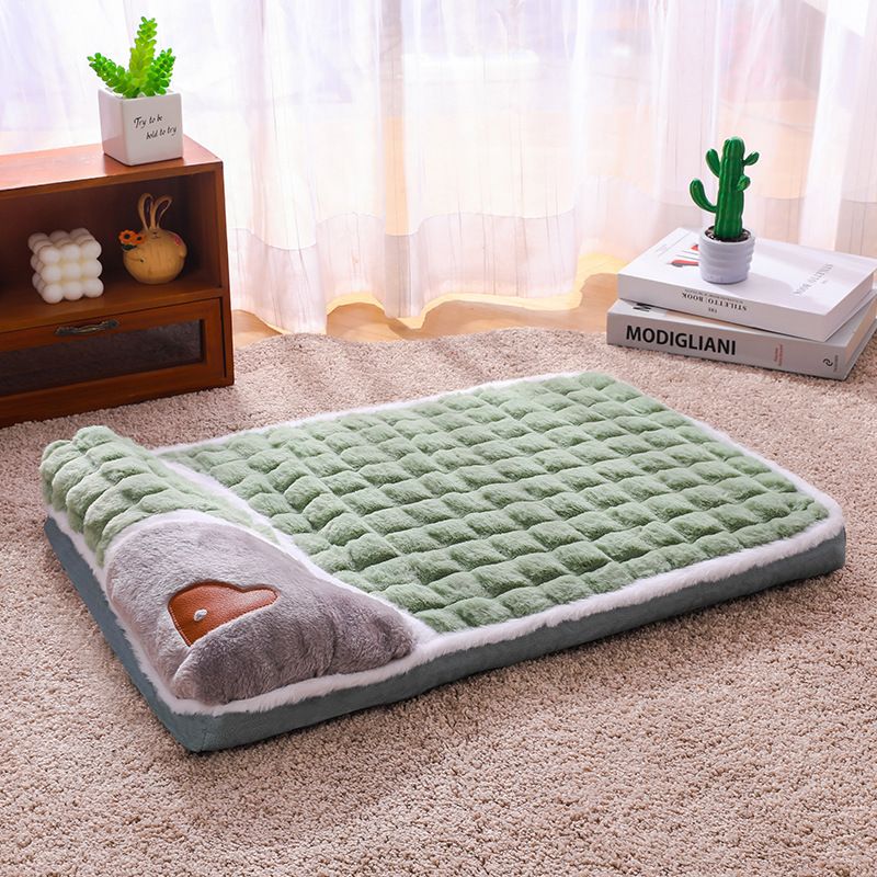 2-piece M size Green Pet Winter Comfort Bundle – 55x45cm Plush Pet Blanket and 50x35cm Thickened Pet Sleeping Bed Set for Dogs and Cats, Double-Sided Warm Blanket with Soft Plush Bed Cushion - view 7