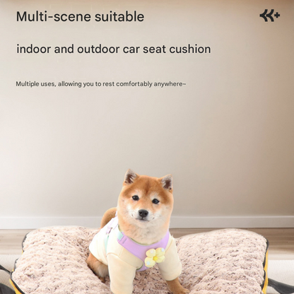 Green S size Portable Foldable Pet Bed Mat – Waterproof Travel Dog Bed and Cat Cushion with Carry Handles, Removable Washable Cover, Plush Comfort Padding for Indoor and Outdoor Use - view 8
