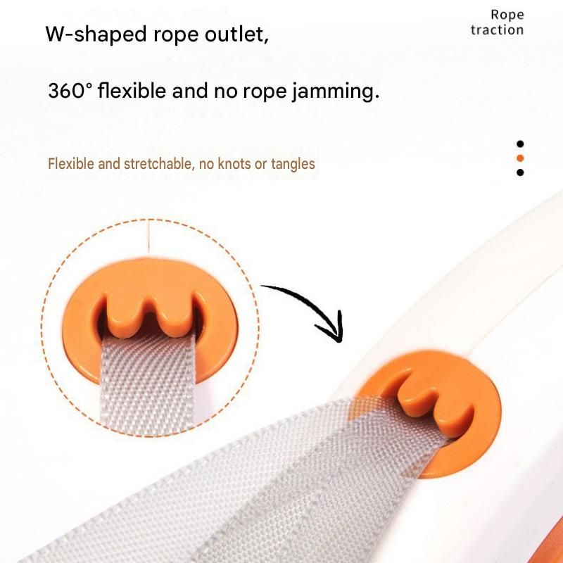 Orange 5M Automatic Retractable Dog Leash –Extendable Pet Lead with One-Button Brake Lock, Tangle-Free 360° Nylon Strap, Durable ABS Housing for Dogs and Puppies - view 5