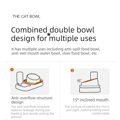 Yellow and Green Cat & Dog Feeding Station with Water Dispenser – Elevated Stainless Steel Pet Bowl Set with Slow Feeder, Anti-Spill Design and Automatic Water Supply - view 3