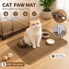 Brown S size 40x60cm Soft Cat Scratching Mat & Lounge Bed – Durable Furniture Protector Rug, Washable Scratch Pad for Cats and Small Pets
