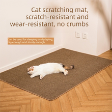 Brown S size 40x60cm Soft Cat Scratching Mat & Lounge Bed – Durable Furniture Protector Rug, Washable Scratch Pad for Cats and Small Pets - view 2