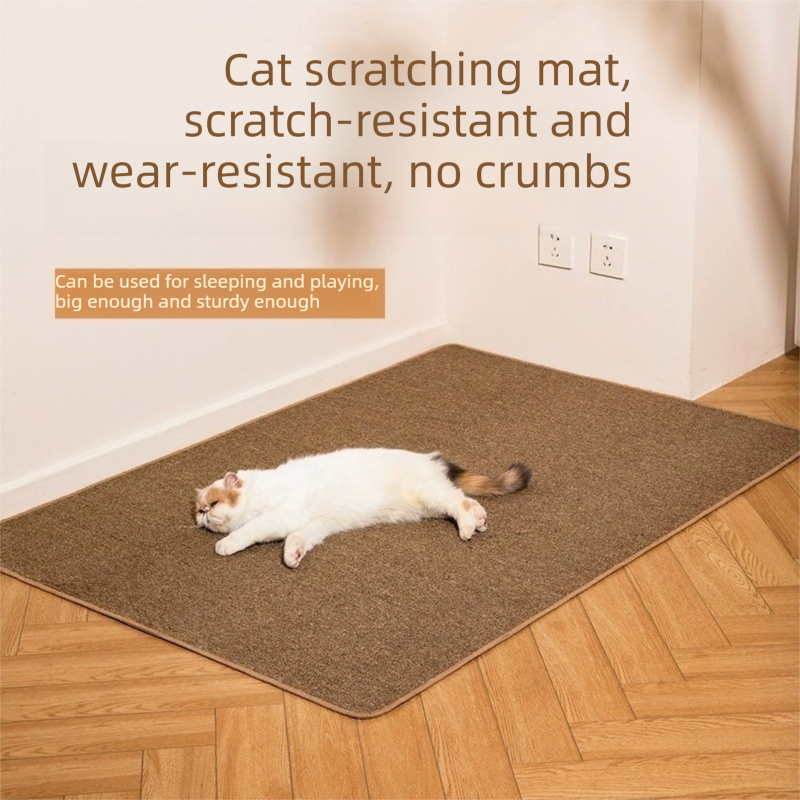 2 pcs Grey and White Cat Feeding Station with Water Dispenser & Slow Feeder Bowl Plus Cat Scratching Mat Set Gery 40x60cm Pet Dining and Furniture Protection Bundle - view 9