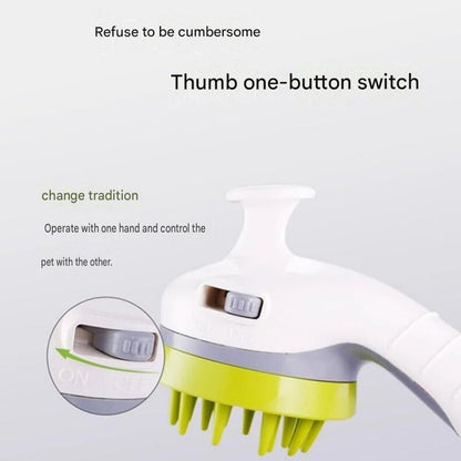 White Pet Bathing Shower Sprayer Brush with Water Control Switch Control Dog Grooming Massage Shampoo Rinse Tool - view 4