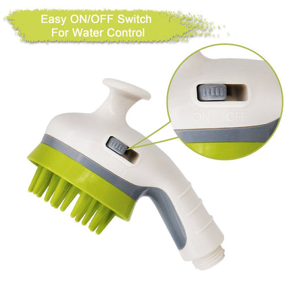 Blue Pet Bathing Shower Sprayer Brush with Water Control Switch Control Dog Grooming Massage Shampoo Rinse Tool - view 3