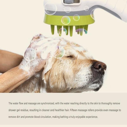 Blue Pet Bathing Shower Sprayer Brush with Water Control Switch Control Dog Grooming Massage Shampoo Rinse Tool - view 8