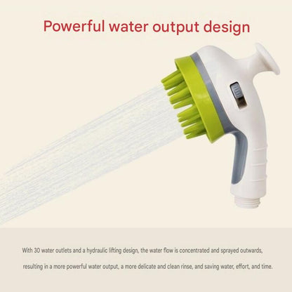 Orange Pet Bathing Shower Sprayer Brush with Water Control Switch Control Dog Grooming Massage Shampoo Rinse Tool - view 9
