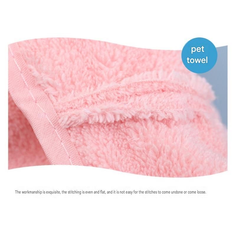 3-piece Pet Grooming Bathing Kit with 2 pack Pink Pet Drying Glove Towel and White Pet Shower Sprayer Brush Set - Coral Fleece Quick Dry Absorbent Cleaning Towel, Water Control Bath Tool for Dogs and Cats - view 5