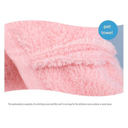3-piece Pet Grooming Bathing Kit with 2 pack Blue Pet Drying Glove Towel and White Pet Shower Sprayer Brush Set - Coral Fleece Quick Dry Absorbent Cleaning Towel, Water Control Bath Tool for Dogs and Cats - view 5