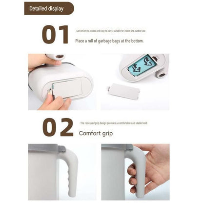 All-in-one Cat Litter Scoop Includes 4 rolls of trash bags - Detachable High-Capacity Waste Storage Bin with Garbage Bags, PP Material Cat Cleaning Tool for Efficient Litter Box Maintenance - view 7