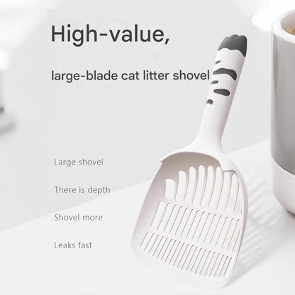 Pink Large-surface cat litter scoop—made of PP material, featuring a fine-mesh design and an ergonomic handle; 28 cm in length. Suitable for tofu litter and clumping litter; an easy-to-clean tool for clearing away pet waste - view 2