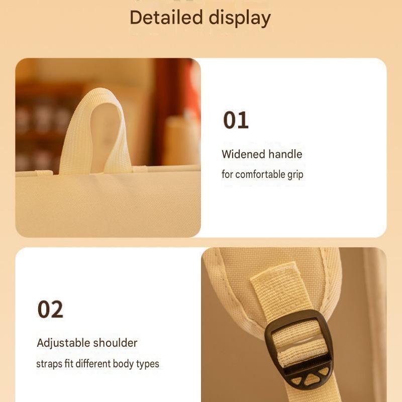 Yellow Breathable Pet Carrier Backpack - Nylon Cat Travel Bag with Large Clear Window, 3-in-1 Carry Design for Cats Under 6kg and Small Dogs - view 7