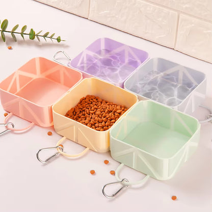 2-Pack Pink Portable Silicone Pet Travel Bowl - Foldable Outdoor Water & Food Dish for Dogs & Cats - Eco-Friendly, Lightweight & Durable with Aluminum Carabiner for Walking, Hiking & Camping - view 4