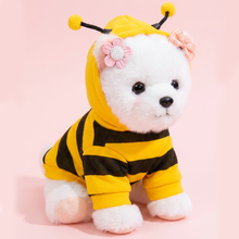 Size L Bee Fleece Hoodie Jumper for Small Dogs & Cats with 5 Hair Clips - Winter Warm Pet Apparel Australia - view 2
