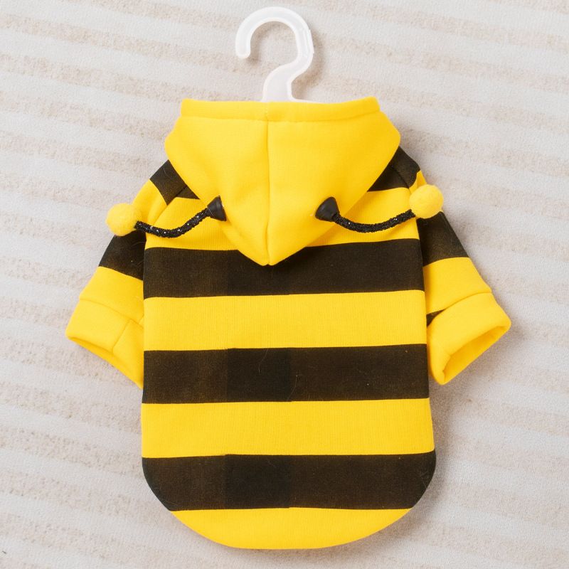 Size XL Bee Fleece Hoodie Jumper for Small Dogs & Cats with 5 Hair Clips - Winter Warm Pet Apparel Australia - view 8