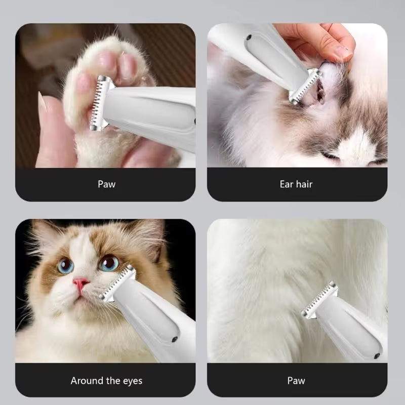 2 in 1 Pet Nail Clipper and Paw Trimmer Set USB Rechargeable Dog Cat Grooming Kit with LED Display Low Noise Nail Grinder and Foot Hair Clipper - view 3