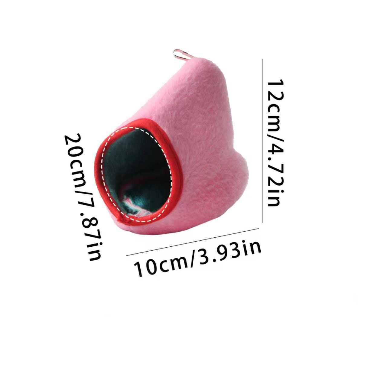 Pink Soft Cozy Hamster Bed Small Pet Sleeping Nest for Winter Guinea Pig, Hamster, Sugar Glider, Safe & Warm Hideaway - view 6