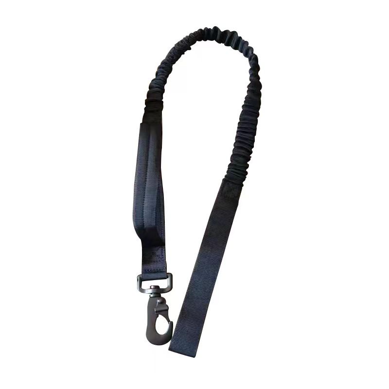 Black Tactical Dog Collar and Bungee Lead Set (L size) - Padded Quick Release Collar with Control Handle and Shock Absorbing Leash for Medium and Large Dogs - view 5