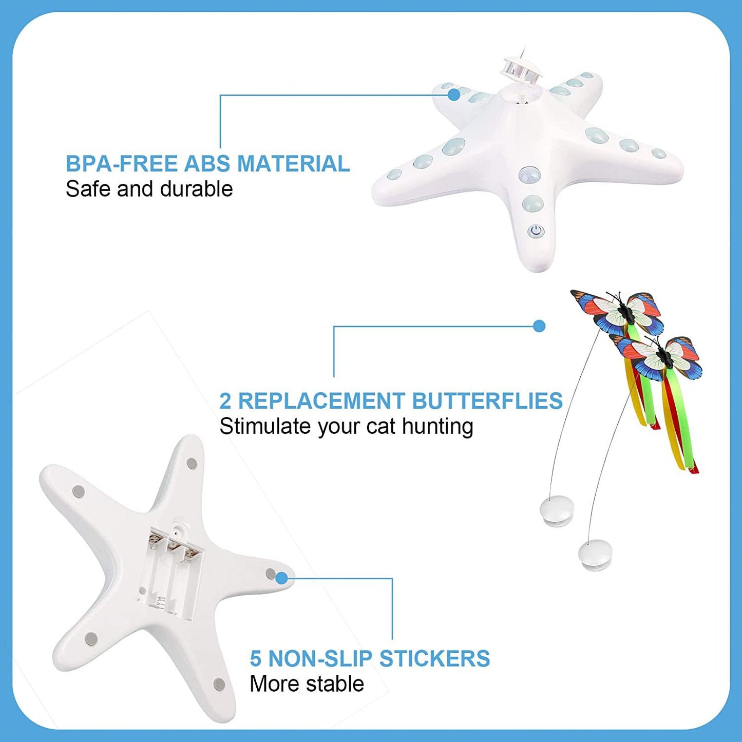 Starfish Butterfly Cat Teaser Toys - view 2