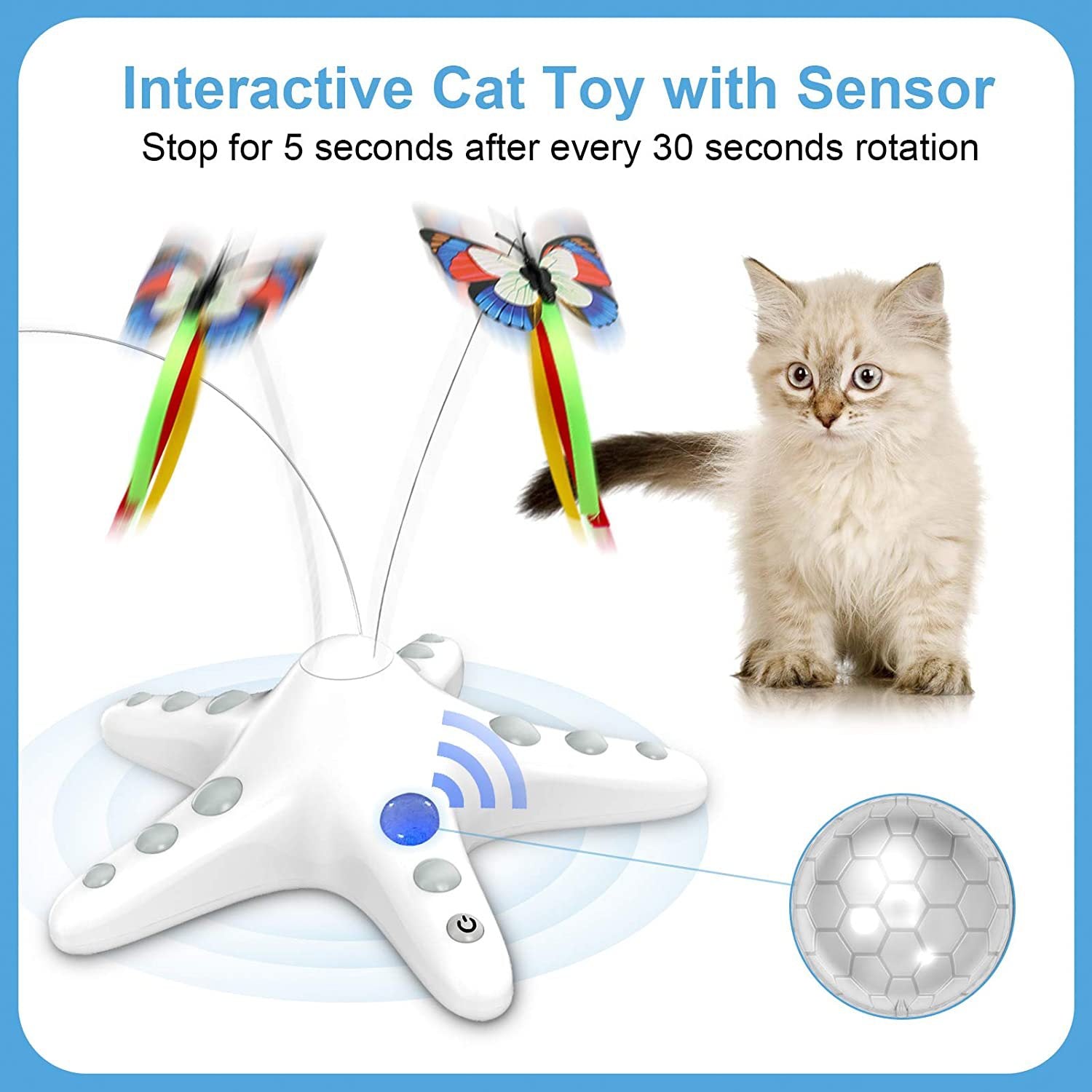 Starfish Butterfly Cat Teaser Toys - view 3