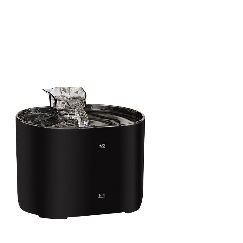 Black pet automatic water dispenser plug-in standard version [including certified adapter] 188 x 142 x 140mm