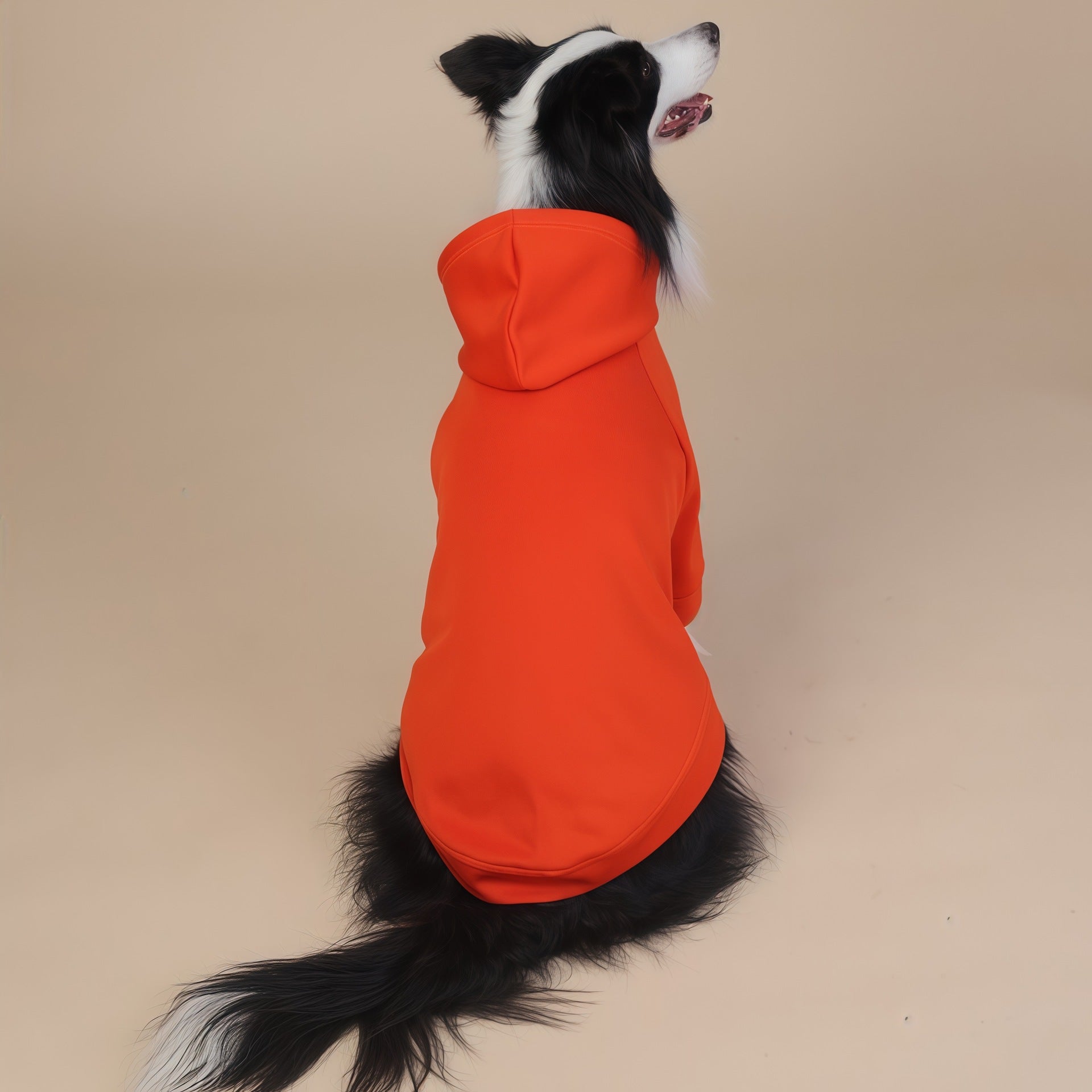 Orange Classic Dog Sweatshirt with Hood & Drawstrings - For Large Dogs (Size : 3XL) - view 3