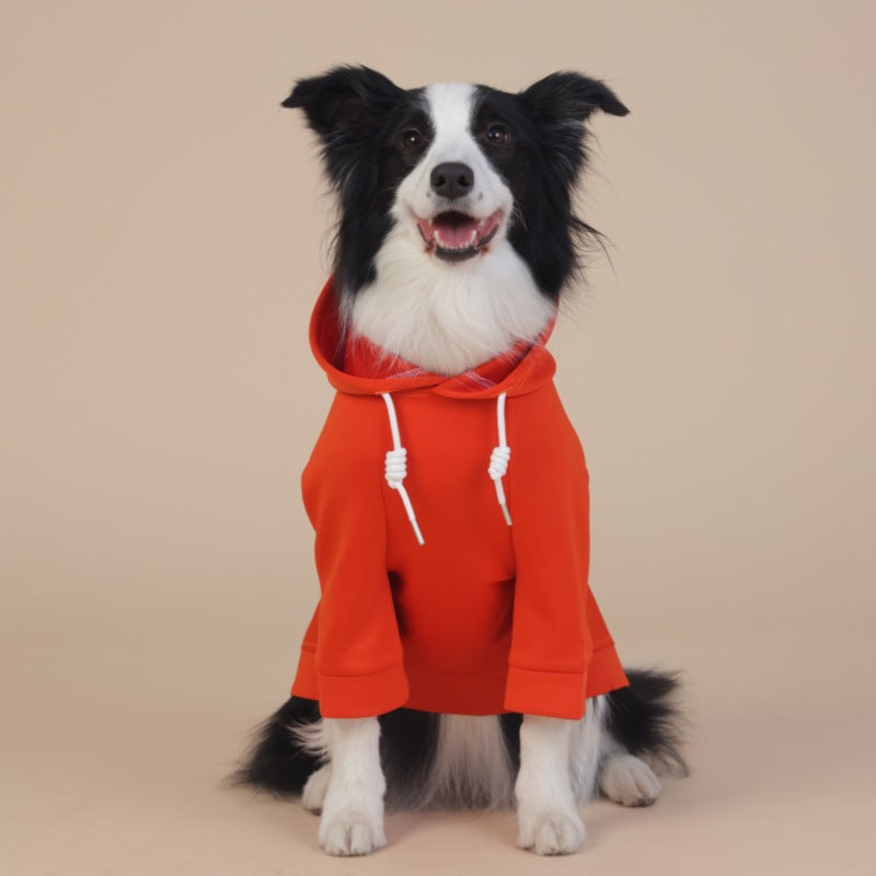 Orange Classic Dog Sweatshirt with Hood & Drawstrings - For Large Dogs (Size : XL) - view 2