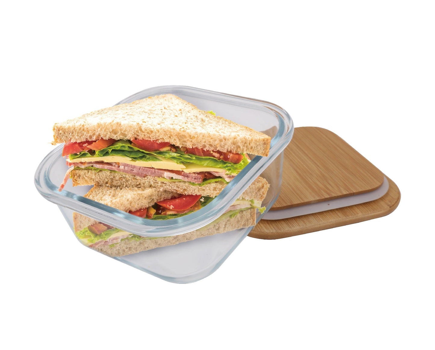 4 Pcs Bamboo Food Container - Medium - view 2